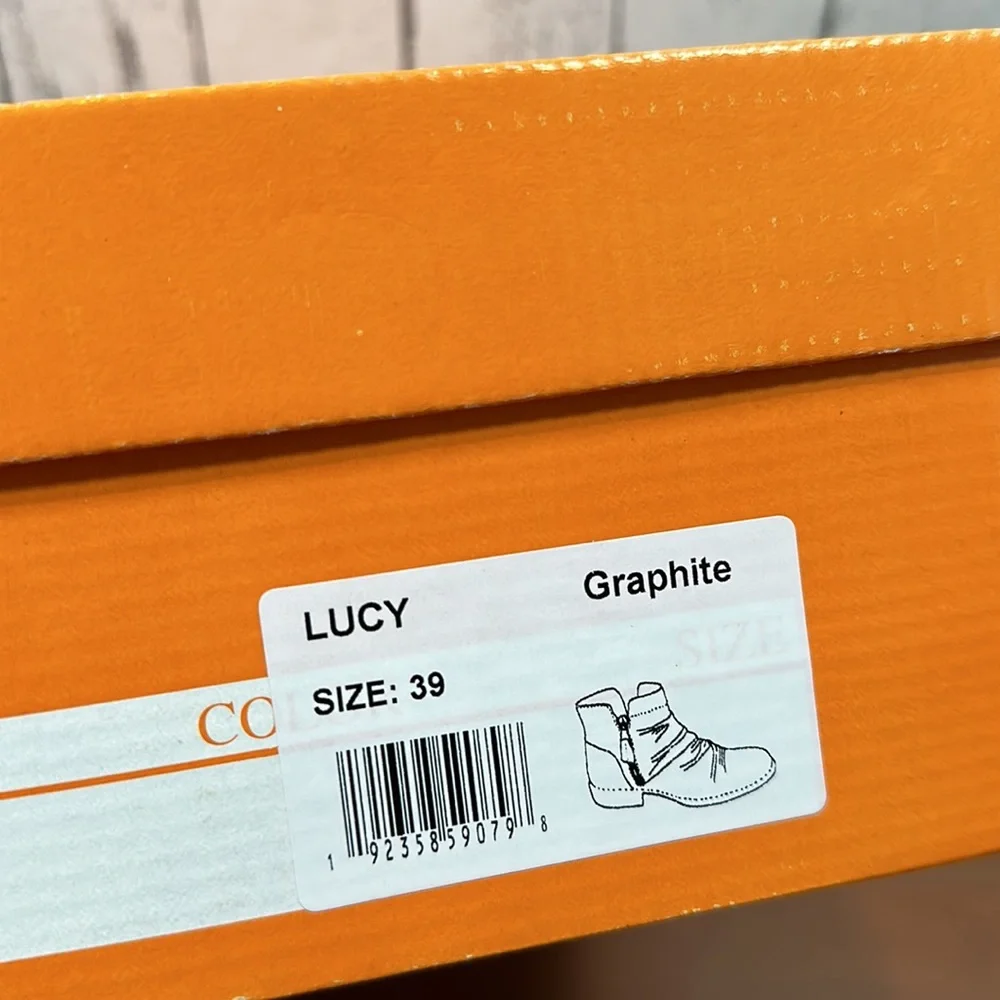 Miz Mooz Lucy Ruched Leather Medium Ankle Boots - Picture 13 of 13